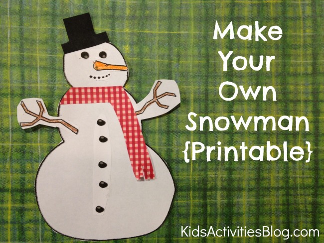 让我们建造一个雪人！可打印的儿童纸艺作品