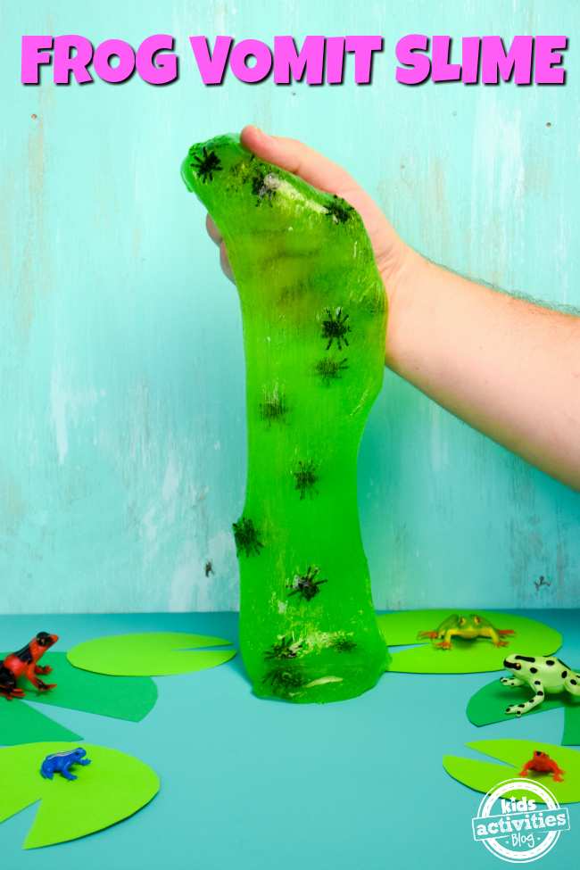 மொத்த &amp; Cool Slimey Green Frog Slime Recipe