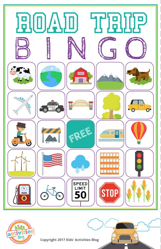 Cartes à imprimer gratuites pour le bingo des voitures