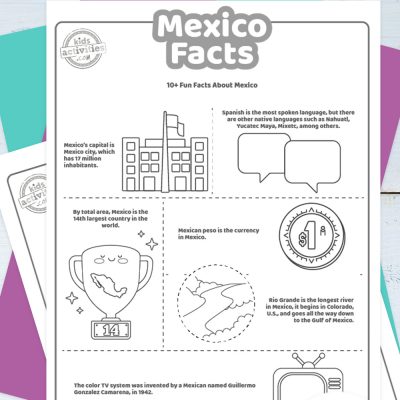 아이들이 인쇄하고 배울 수 있는 재미있는 멕시코 사실