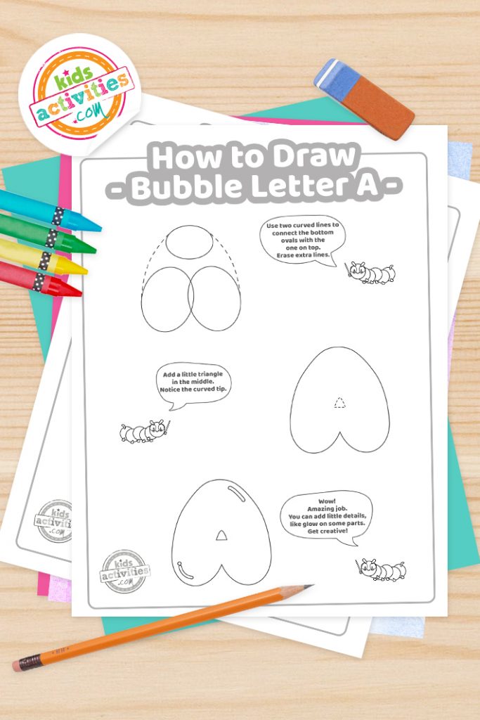 Cum să desenezi litera A în Bubble Graffiti